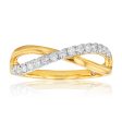 Flawless 1 4 Carat Diamond Infinity Ring in 9ct Yellow Gold Sale