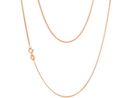 9ct Rose Gold Silver Filled 60cm Curb Chain on Sale