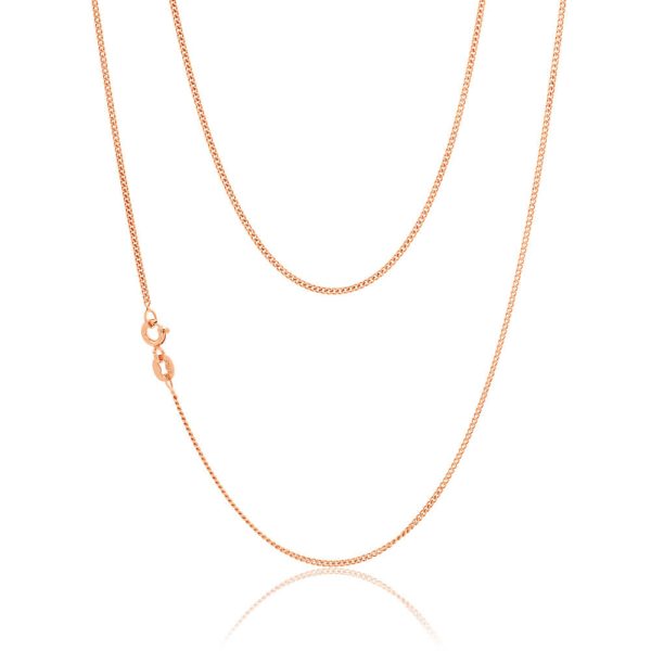 9ct Rose Gold Silver Filled 60cm Curb Chain on Sale