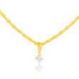 14ct Gold Plated Sterling Silver 1 10 Carat Diamond Pendant on Adjustable 60cm Chain Cheap