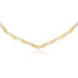 Sterling Silver Yellow And White Two Tone V 40.5cm Chain on Sale