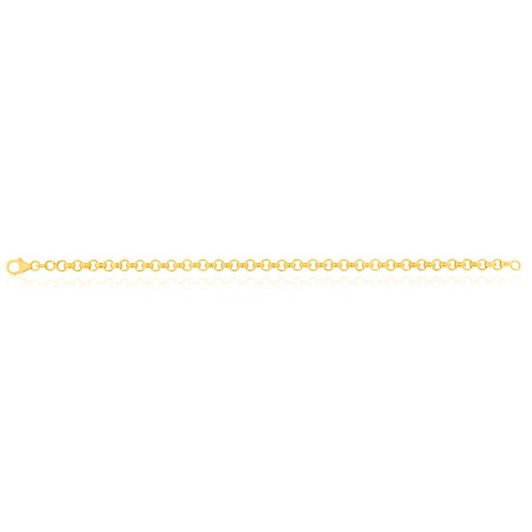 9ct Superb Yellow Gold Silver Filled Belcher Bracelet on Sale