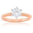 18ct Rose Gold Solitaire Ring With 1 Carat Diamond Discount