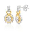 9ct Elegant White Gold Diamond Drop Earrings Online Hot Sale