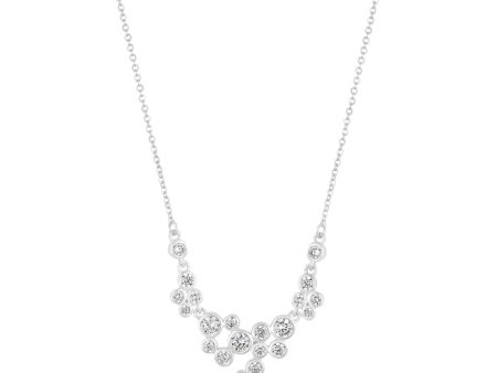 Sterling Silver Zirconia Bezel Set Bubble Necklet Discount