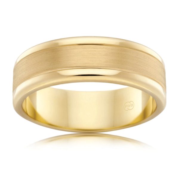 9ct Yellow Gold 5mm Ring. Size X Online now