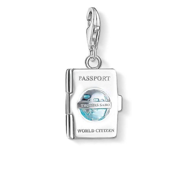 Sterling Silver Thomas Sabo Charm Club Passport Enamel on Sale