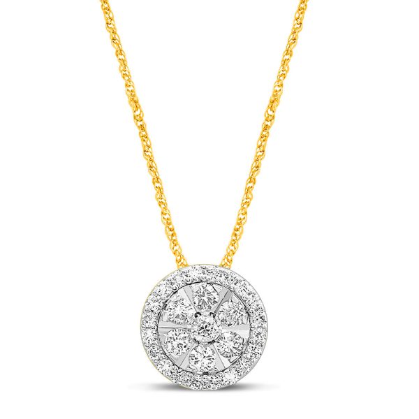 9ct Yellow Gold 1 5 Carat Luminesce Laboratory Grown Diamond Pendant Fashion