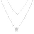 14ct White Gold 1 2 Carat Diamond On 45cm Chain Fashion