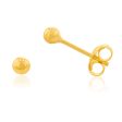 9ct Yellow Gold 3mm Ball Stud Earrings Discount