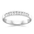 18ct White Gold 1 5 Carat Diamond 3mm Ring With 10 Diamonds. Size N For Discount