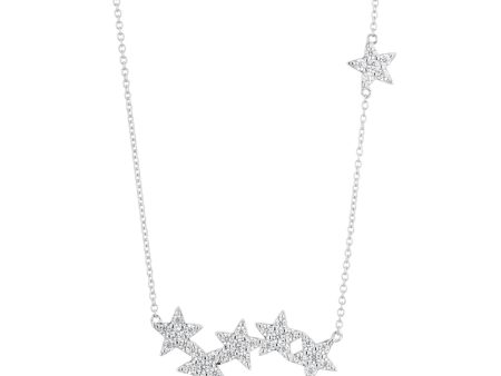 Sterling Silver Zirconia Star Necklet Hot on Sale