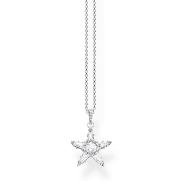 Sterling Silver Thomas Sabo Magic Sparkle Star Pendant with Chain For Sale