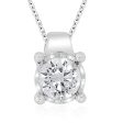 9ct White Gold 1 2 Carat Diamond Pendant on 45cm Chain Online