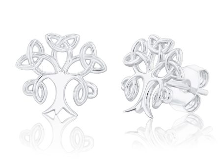 Sterling Silver Tree Of Life Stud Earrings Cheap