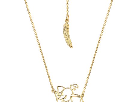 DISNEY Dumbo Silhouette Pendant with Chain Fashion