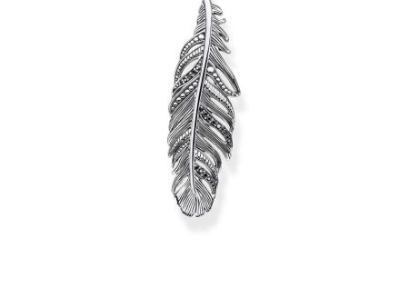 Sterling Silver Thomas Sabo Black Zirconia Falcon Feather Pendant Online Hot Sale