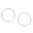 Sterling Silver Plain Sleeper 13mm Earrings Fashion