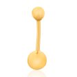 9ct Yellow Gold 4mm & 6mm Ball Belly Bar Discount