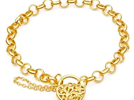 9ct Alluring Yellow Gold Copper Filled Belcher Bracelet Online Sale