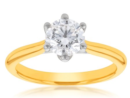 18ct Yellow Gold Approximately 1 Carat Diamond Solitaire Ring Online Hot Sale