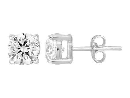 9ct White Gold  2.00 Carat Diamond Stud Earrings Sale