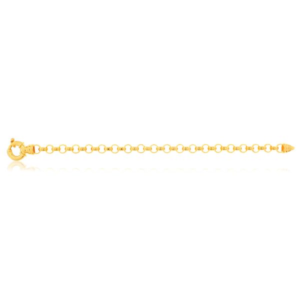 9ct Alluring Yellow Solid Gold Belcher Bracelet Cheap