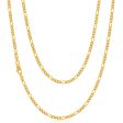 9ct Yellow Solid Gold Alluring Figaro Chain on Sale