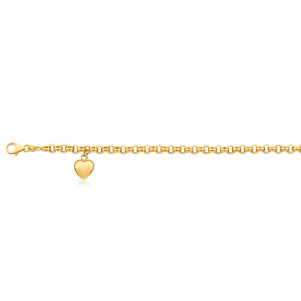 9ct Charming Yellow Gold Silver Filled Belcher Anklet For Cheap