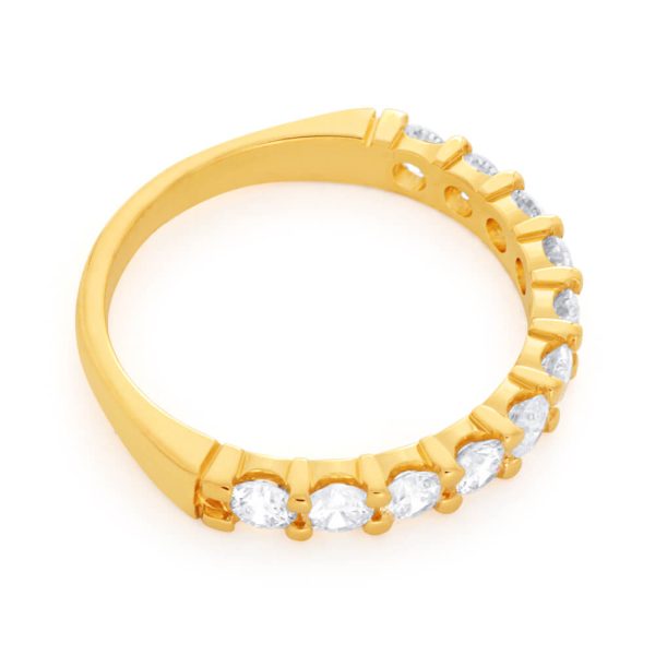 18ct Yellow Gold Ring With 10 Brilliant Cut Diamonds Totalling 1 Carat Online Hot Sale