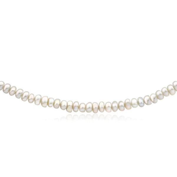 White Freshwater Clasp Pearl Necklace on Sale