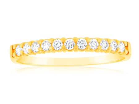 18ct Yellow Gold Ring With 1 4 Carat Diamonds Online Hot Sale