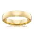 9ct Yellow Gold 4.5mm Classic Barrel Ring. Size S Supply