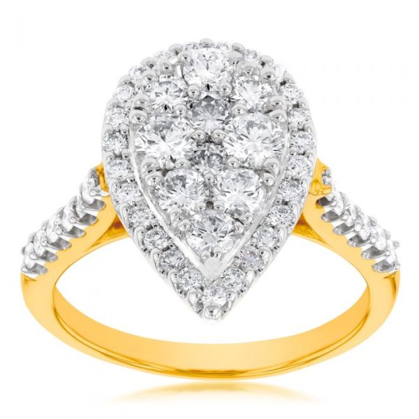 9ct Yellow Gold 2 Carat Luminesce Laboratory Grown Diamond Ring Sale