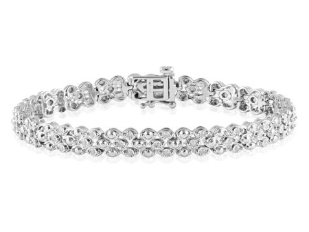 1 2 Carat Diamond 18.5cm Bracelet in Sterling Silver Fashion