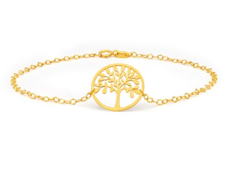 9ct Dicut 19cm Tree Of Life Bracelet Discount