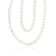 White 6-7mm Freshwater Pearl 45cm Necklace with Sterling Silver Clasp Online