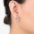 Sterling Silver Rainbow Multicolour Cubic Zirconia Open Star Stud Earrings Online now