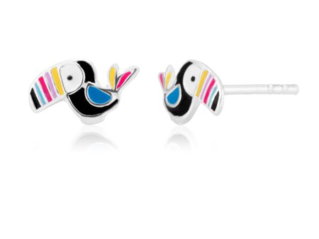 Sterling Silver Toucan Multi Coloured Studs Online