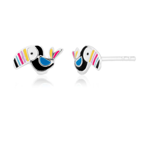 Sterling Silver Toucan Multi Coloured Studs Online