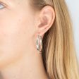 Sterling Silver Plain Hoop 30mm Earrings For Sale