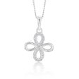 Sterling Silver Zirconia Fancy Pendant Discount