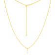 14ct Gold Plated Sterling Silver 1 10 Carat Diamond Pendant on Adjustable 60cm Chain Cheap