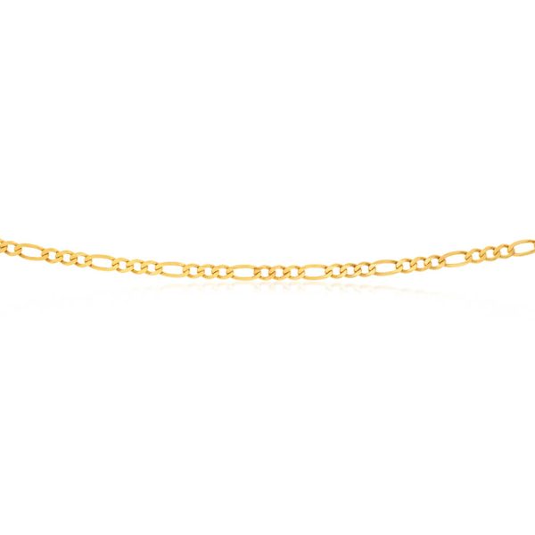 9ct Elegant Yellow Solid Gold Figaro Chain Cheap