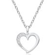 9ct Superb White Gold Diamond Heart Pendant Discount