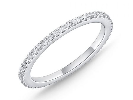 Memoire 18ct White Gold 1 4 Carat Diamond Eternity Ring No Resize Size M Online now