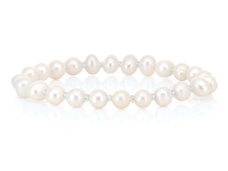 White 6-7mm Freshwater Pearl Bracelet Fashion