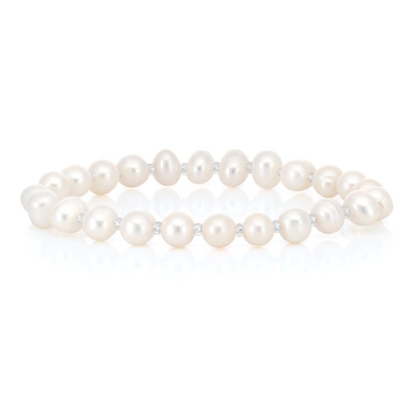 White 6-7mm Freshwater Pearl Bracelet Fashion