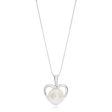 Sterling Silver White Freshwater Pearl Heart Pendant. Includes 45cm Chain. Online