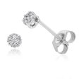 Luminesce Lab Grown 1 10 Carat Diamond Stud Earrings in Sterling Silver For Sale